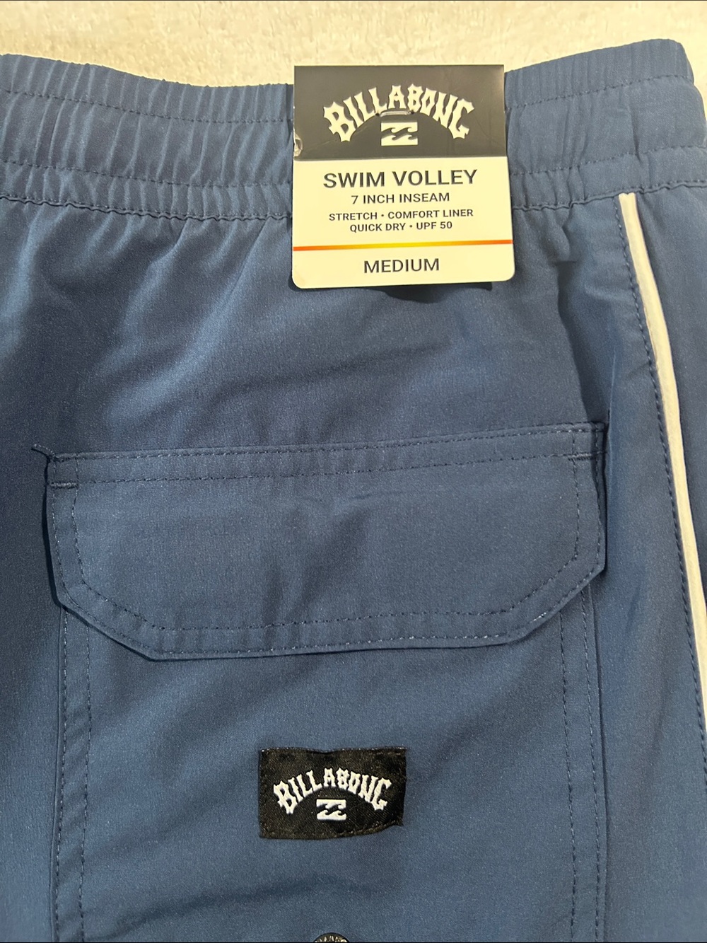 Billabong Medium Trunks Afterburner Swim Volley in Insignia Blue Undershorts NWT - Picture 9 of 12